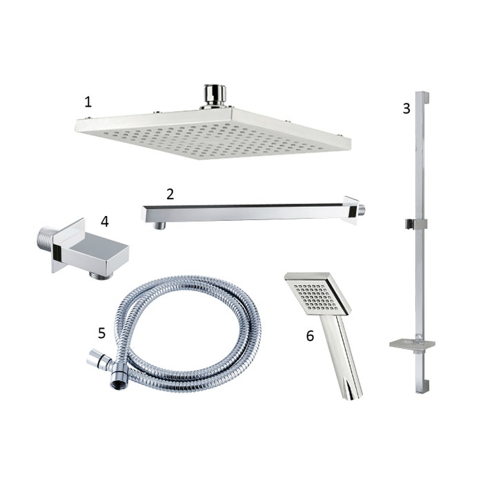 Dual Outlet Mixer Shower Combination Pack 4 - Square Edge