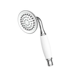 Traditional Shower Head - White/ Chrome